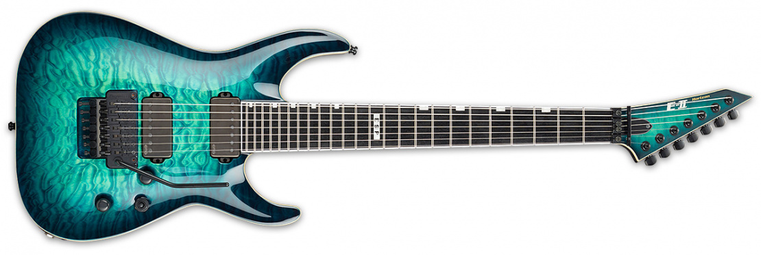 E-II HORIZON FR-7 BLACK TURQOISE BURST