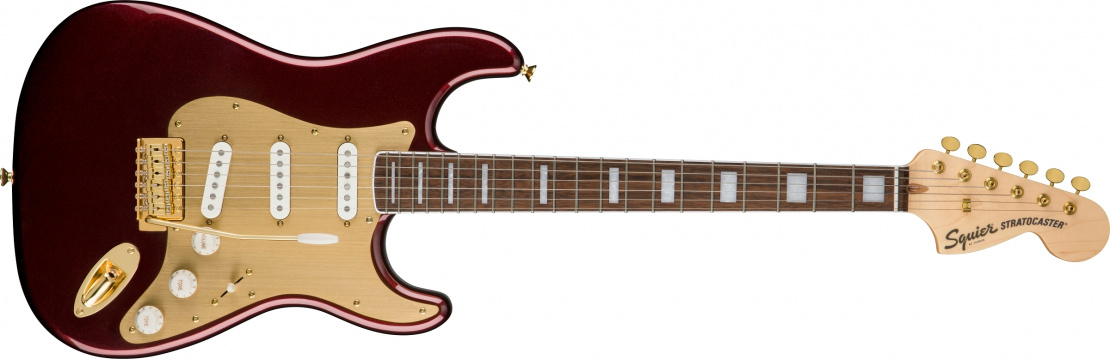 40th Anniversary Stratocaster®, Gold Edition Ruby Red Metallic