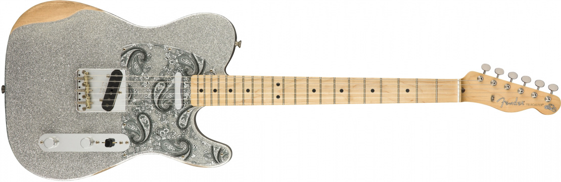 Brad Paisley Road Worn® Telecaster® Silver Sparkle