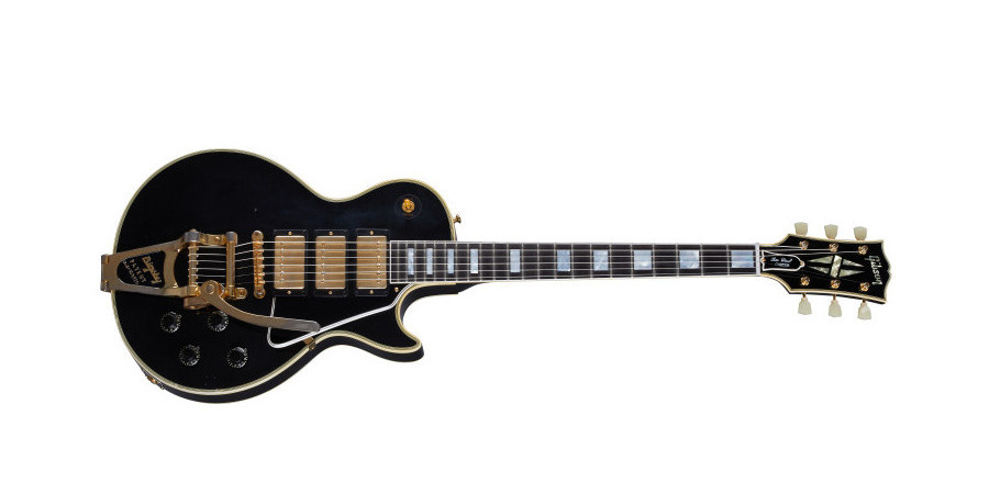 1957 Les Paul Custom 3-Pickup With Bigsby Vibrato Ebony Light Aged Ebony