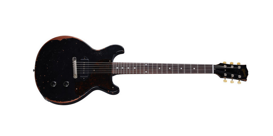 1960 Les Paul Junior Double Cut Ebony Ultra Heavy Aged Ebony