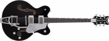 G6636TSL Players Edition Silver Falcon™ Center Block Double-Cut With String-Thru Bigsby® Black