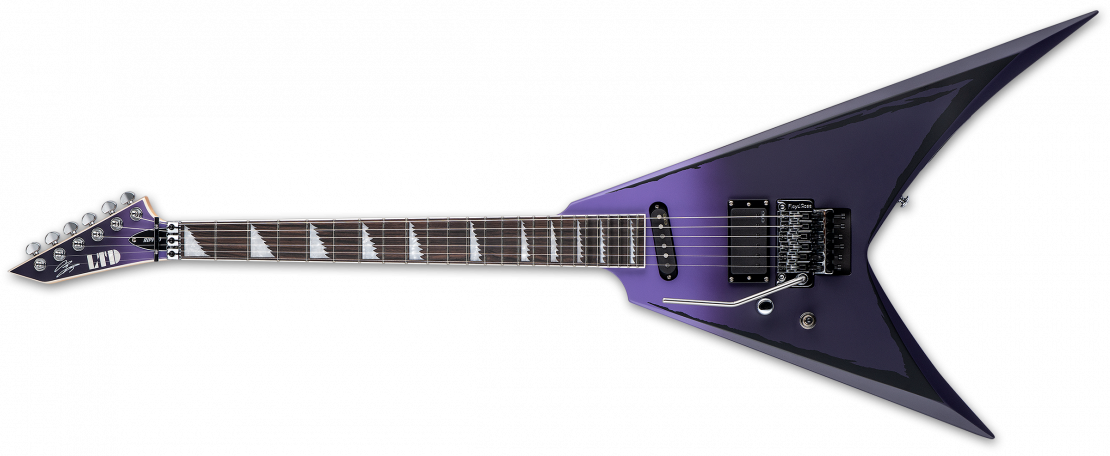 ALEXI RIPPED LH Purple Fade Satin w/ Ripped Pinstripes