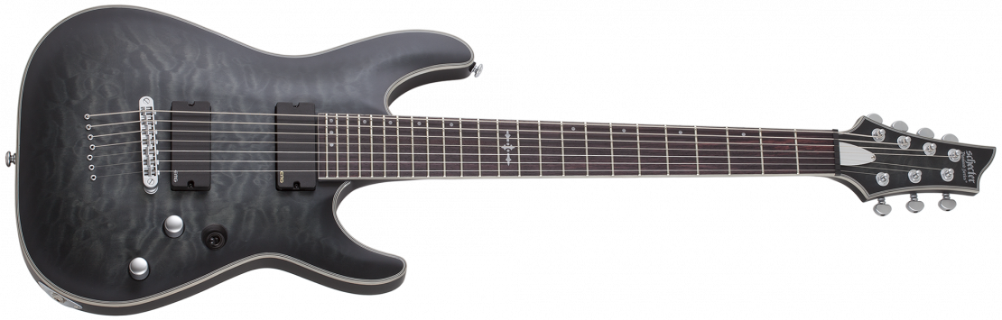 C-7 Platinum See Thru Black Satin