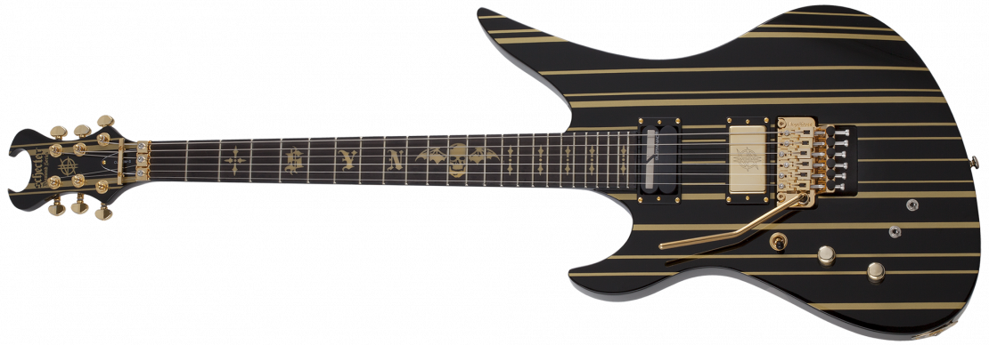 Synyster Custom-S LH Gloss Black w/Gold Stripes