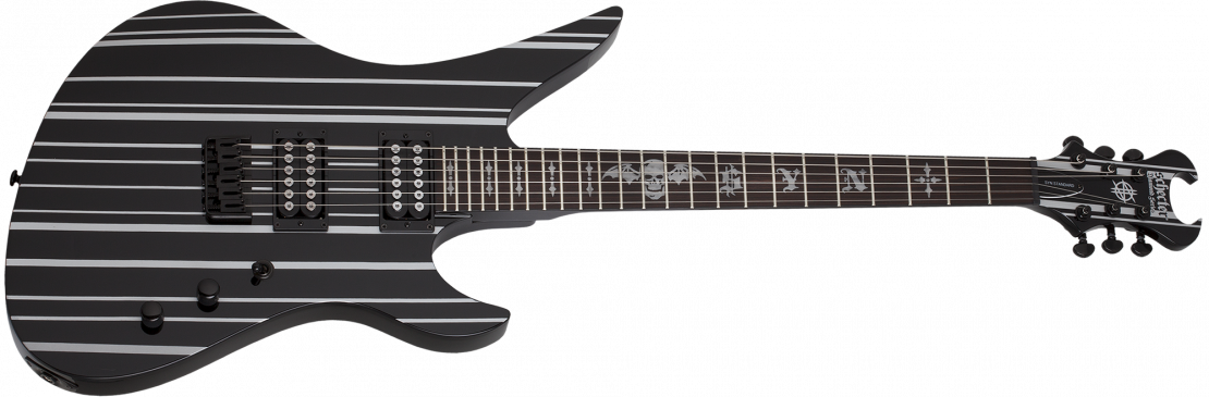 Synyster Standard HT Gloss Black with Silver Pinstripes